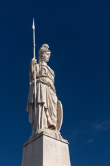Beautiful view to white historic monument in Plaza de Mayo