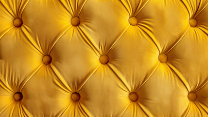 Yellow Classic fabric texture designed for furniture. Button leather fabric texture. Velvet furniture leather background.