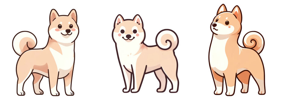 isolate cute shiba dog 