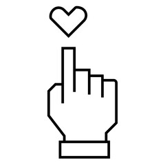 Obraz premium Heart in hand icon