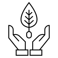 Plant, sprout in a hand icon. 