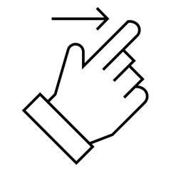 Hand icon on white background. Vector illustration.