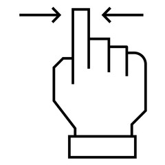 Hand icon on white background. Vector illustration.