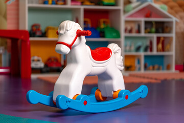Toy Rocking Horse in Playroom