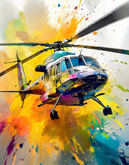 Vivid helicopter