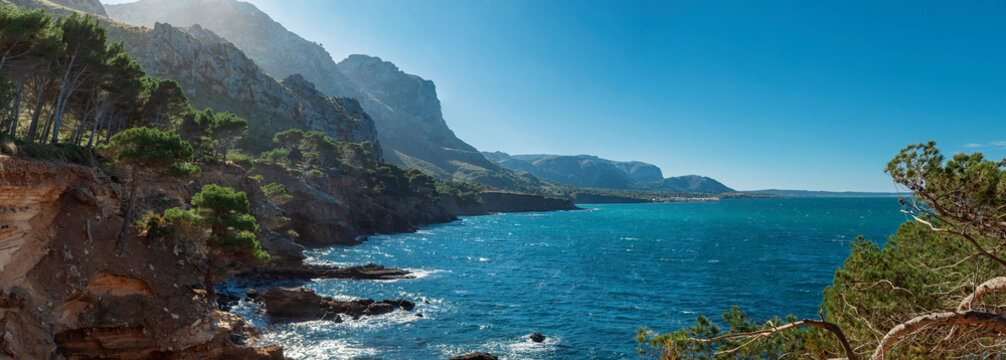 impressive but tranquil natural coastline of Mallorca