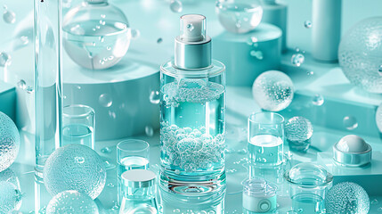 Turquoise Perfume Bottle with light theme