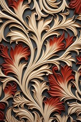 Seamless arabesque pattern with a textured background, hyper realistic, super detailed , ultra HD