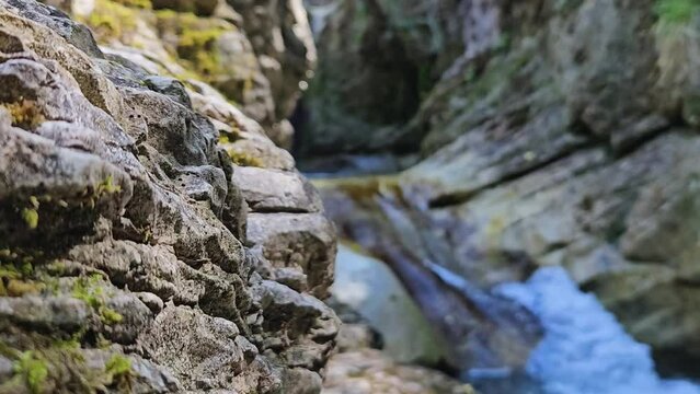 This footage captures the essence of natural tranquility, inviting viewers to immerse themselves in the peaceful ambiance of the forest. We are at "Sarnano" Italy through the forgotten waterfalls path