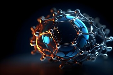 Intricate Nanoparticle Structure Showcasing the Wonders of Nanotechnology Science