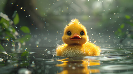 The small duck duckling