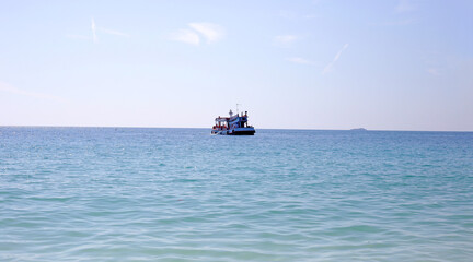 Summer time,  Beautiful blue sea