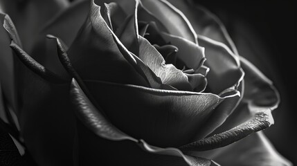 Intense Shadowy Close Up of a Rose