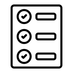 Task List Vector Line icon Design
