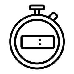 Stopwatch Vector Line icon Design