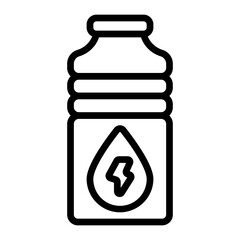 Water Bottle Vector Line icon Design