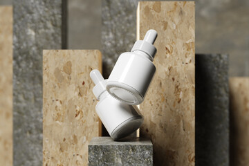 Cosmetic Dropper Bottle Mockup for showcasing your design to clients