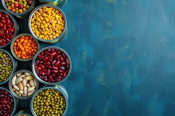 Canned beans - obrazy, fototapety, plakaty