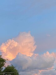 Beautiful sky and white clouds 