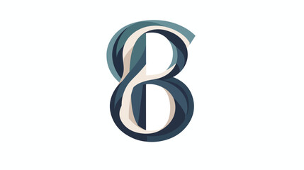 BS letter logo. vector illustration trendy design fla