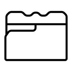 Manila Folder Vector Line Icon Design