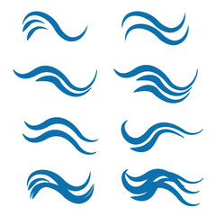 set of wave icons