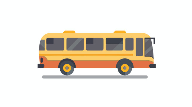Bus single icon transportation vector for web design