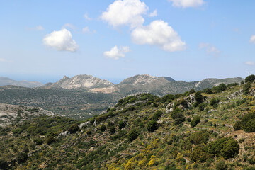 Mountain landscape on the Cyclades island of Naxos-Greece 