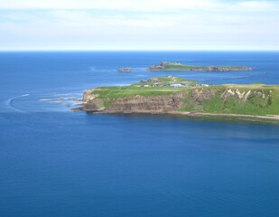 礼文島　岬めぐりコースの風景(スコトン岬,トド島,タタキ島)