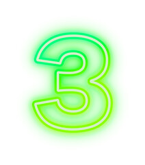 Neon Letter Number