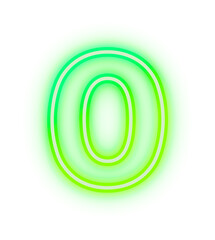 Neon Letter Number