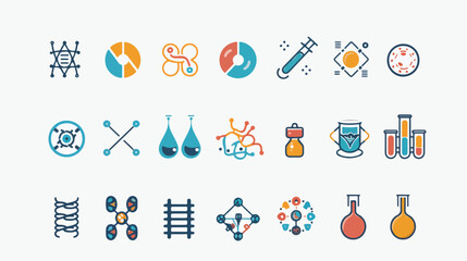 Infographics mini concept Genetics and biochemistry 
