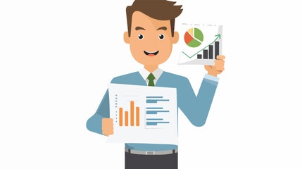 Businessman show analyzing report business performanc