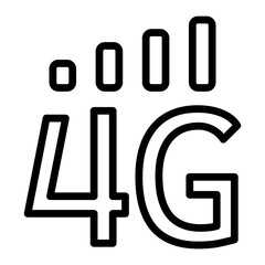 4G Vector Line Icon