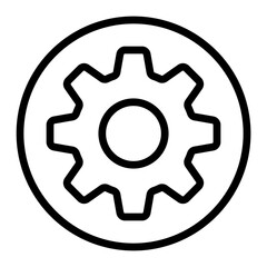 Gear Vector Line Icon