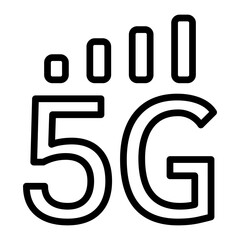 5G Vector Line Icon