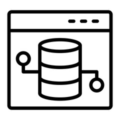 Data Storage Vector Line Icon