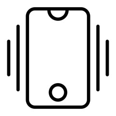 Vibration Vector Line Icon