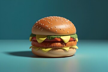hamburger on the table
