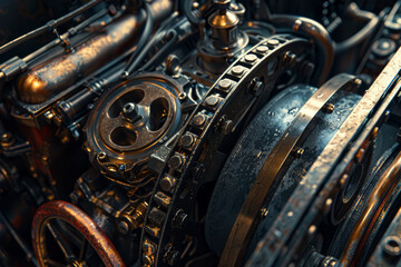 Detailed View of Industrial Machinery Components.
