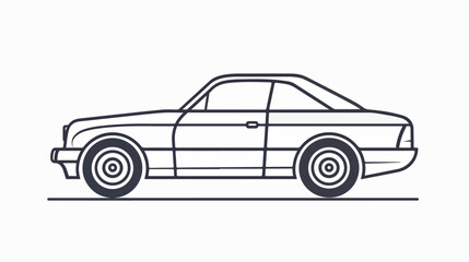 Car related vector linear icon. Vector outline illustration