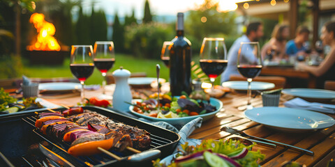 An exquisitely arranged dinner table with attention to detail signaling a celebration or a festive gathering