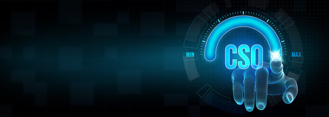 Business, Technology, Internet and network concept. CSO. 3d illustration
