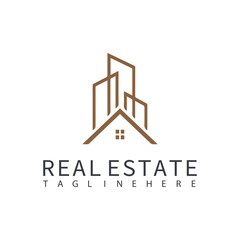 Real Estate Logo. Construction Architecture Building Logo Design Template Element.