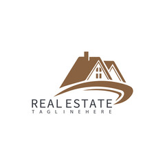 Fototapeta premium Real Estate Logo. Construction Architecture Building Logo Design Template Element.