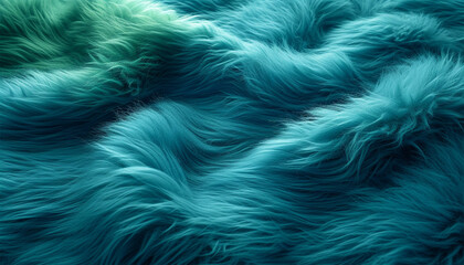 Blue green fur background texture. Beautiful dark green turquoise vintage color trends pattern...