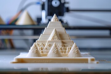 3D printer prints a model of a 3D part