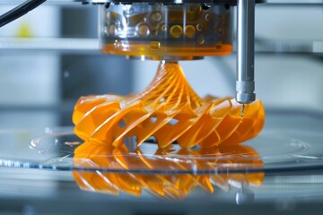 3D printer prints a model of a 3D part