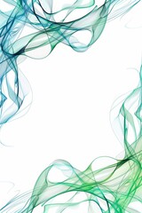 Abstract Green and Blue Smoke Swirls Background