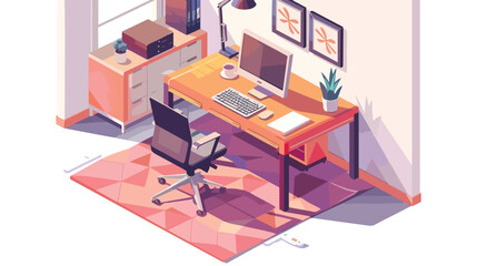 Fototapeta na wymiar Modern minimalist boss office room interior design